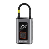 Compresor auto portabil Tellur, 150 PSI, 16L/min, 4000mAh, USB-C, aluminiu