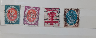 Timbre Germania 1919 - 4 Valori Stampilate - Serie Completa (VEZI DESCRIEREA) foto