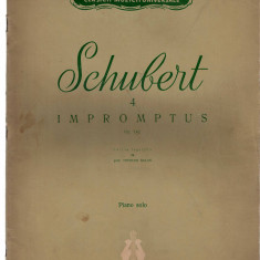 Partitura muzicala Schubert - 4 Impromptus op. 142 piano solo