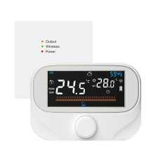 Termostat ambient centrala Earu WHIT3 Wi-Fi, Control aplicatie Tuya, Compatibil centrala termica gaz universal, RF Wireless, Alexa si Google Home, Alb