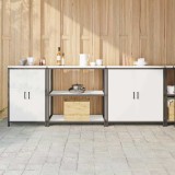 Set de depozitare pentru bucătărie 3 pcs Alb 240 x 50 x 92 cm