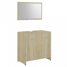 Set mobilier de baie, stejar Sonoma, PAL