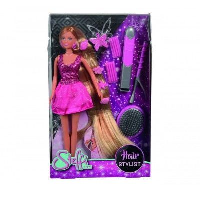 Se papusa Steffi Hair Stylist, 29 cm, perie si placa de par incluse, 3 ani+ foto