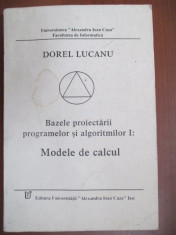 Bazele proiectarii programelor si algoritmilor I: modele de calcul foto