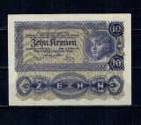 Austria 1922 - 10 kronen, aproape necirculata