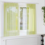 vidaXL Perdele Voile cu buzunare pentru bare 2 buc verde măr 4102162