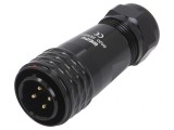 Mufă SA20 tată 4 PIN IP67 25A 500V cablu 8-12mm