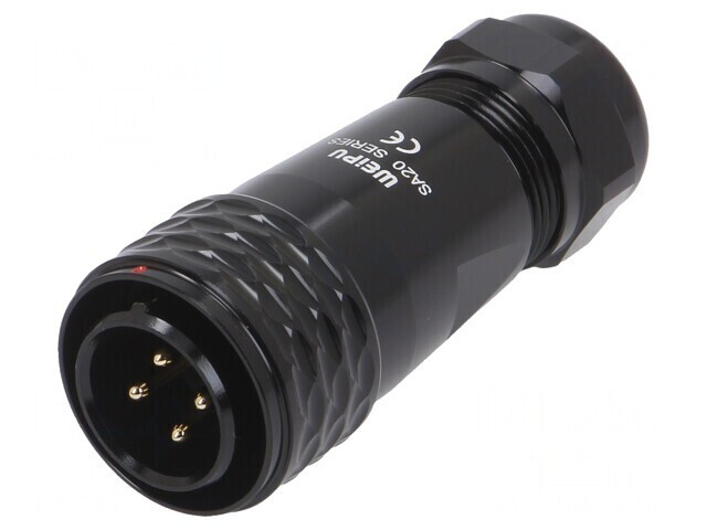 Mufă SA20 tată 4 PIN IP67 25A 500V cablu 8-12mm