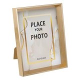 Ramă Foto Decorativă Aurie cu Suport Metalic pentru Decorațiuni, CMCLASS