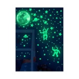 Cumpara ieftin Sticker Perete Autocolant Astronauti si Planete Fosforescente - 02151