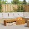 vidaXL Cuptor de foc Maro 160 x 45 x 35 cm 859003