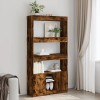 Gossi dulap inalt, stejar fumuriu, 92x33x180 cm, lemn prelucrat