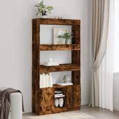 Gossi dulap inalt, stejar fumuriu, 92x33x180 cm, lemn prelucrat