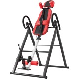 SPORTNOW Masă de Inversie Pliabilă cu Centură de Siguranță, Roșie | Aosom Romania