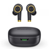 Casti bluetooth semi-in-ear Bluedio Particle cu cutie de incarcare si transport de 650mAh, Microfon, Bluetooth v5.0, VFT, Negru