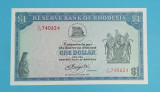 Rhodesia 1 Dollar 1979 &#039;Pasare Zimbabwe&#039; UNC serie: L/126 740624