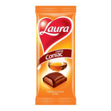 Ciocolata cu Crema de Coniac Laura, 80 g, Ciocolata Laura, Ciocolata cu Lapte Laura, Ciocolate Laura, Ciocolate cu Lapte Laura, Ciocolate cu Crema de