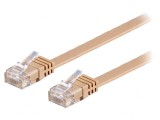 Patch cord UTP 6 maro deschis 0,5m, Goobay