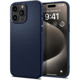 Cumpara ieftin Husa pentru iPhone 15 Pro Max, Spigen Liquid Air, Navy Blue