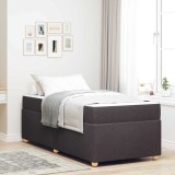 Cumpara ieftin Cadru de pat cu saltea Maro inchis 80 x 200 cm tesatura