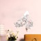 Sticker Oglinda Acrilica Argintie,Butterfly, Floral