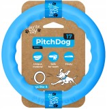 PitchDog, Jucarie Inel pentru caini, albastru, 17cm, Pitch Dog