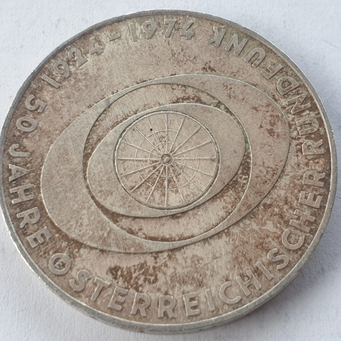 Austria 50 schilling 1974 argint