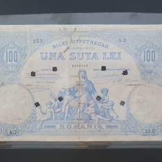 100 lei 1877 Hypotecar bancnota romaneasca RARA de colectie