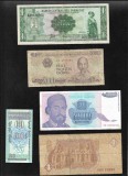 Set 5 bancnote de prin lume adunate (cele din imagini) #100, Europa