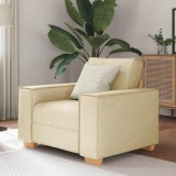 VidaXL Canapea fotoliu crem 60 cm material textil