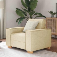 vidaXL Canapea fotoliu crem 60 cm material textil