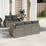 Gossi set mobilier gradina cu perne, 6 piese, gri, poliratan