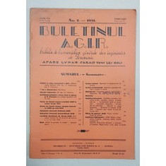 BULETINUL A.G.I.R., ANUL XVI, No. 2, FEBRUARIE, 1934