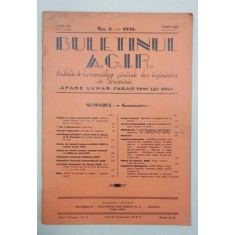 BULETINUL A.G.I.R., ANUL XVI, No. 2, FEBRUARIE, 1934