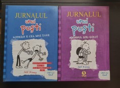 2 volume JURNALUL UNUI PUȘTI - Jeff Kinney: Adevărul gol-goluț / Rodrick e cel mai tare