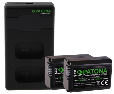 Pachet Incarcator Patona si 2 x Acumulatori Patona Premium pentru Sony NP-FW50 foto