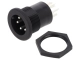 Conector circular, soclu, 3 pini