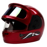 Cumpara ieftin Casca moto/scuter Full face unisex, cu Viziera Dubla, FIXATO, marime universala 58-62cm, Rosu