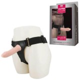 Strap-On Cu Vibratii Ultra, Natural, 15.5 cm, Debra