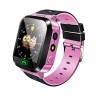 Ceas smartwatch copii JustZEN&trade; JZQ528, localizare prin LBS , touchscreen color, lanterna, buton SOS, Roz, Aluminiu