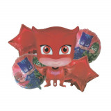 Cumpara ieftin Buchet 5 baloane folie Bufnita Owlette Happy Party, 60 x 50 cm - Eroi in pijama