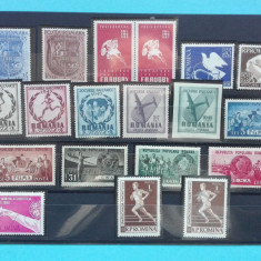 TIMBRE ROMANIA -LOT SPORT 1943 -1959 ,8 SERII COMPLETE ( vezi descrierea ) MNH