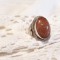 argint INEL OPULENT cu PIATRA SOARELUI ROSIE splendid VECHI vintage UNIC superb