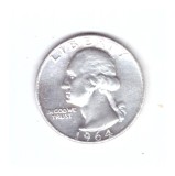 Moneda SUA 25 centi/quarter dollar 1964, stare foarte buna, curata