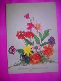 HOPCT 11102 FELICITARE FLORI ZI DE NASTERE !! GERMANIA -EUROPA -NECIRCULATA