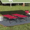 VidaXL Pat pliabil pentru camping Manual 2 pcs Roșu 206 x 76 x 74 cm 42003170