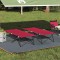vidaXL Pat pliabil pentru camping Manual 2 pcs Roșu 206 x 76 x 74 cm 42003170