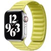 Curea iUni compatibila cu Apple Watch Ultra/SE/8/7/6/5/4/3/2/1, 38mm, Leather Link, Galben