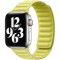 Curea iUni compatibila cu Apple Watch Ultra/SE/8/7/6/5/4/3/2/1, 38mm, Leather Link, Galben