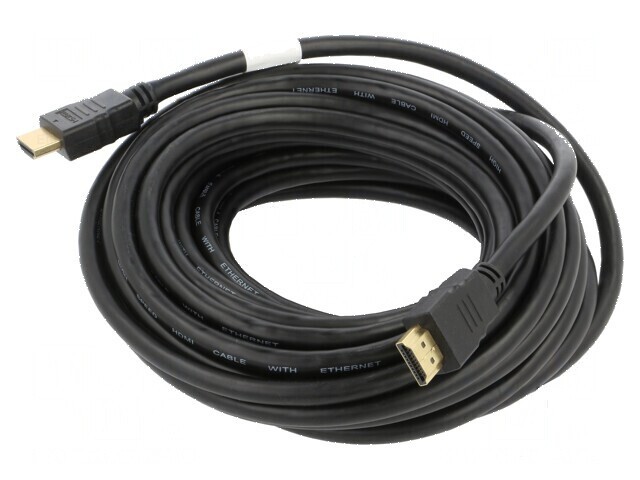 Cablu HDMI 1.4 10m negru PVC cu mufă la ambele capete